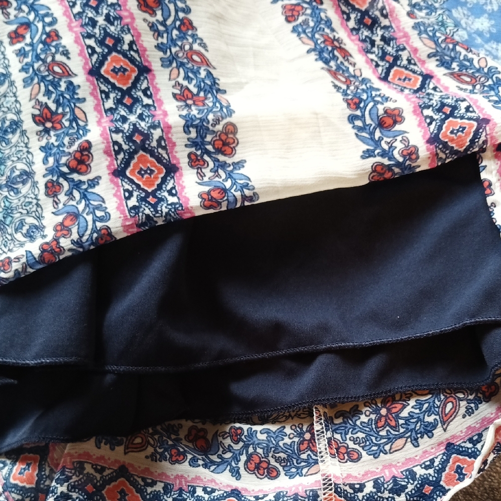 Speechless XS Navy & Pink Floral Blouse - Picture 11 of 12